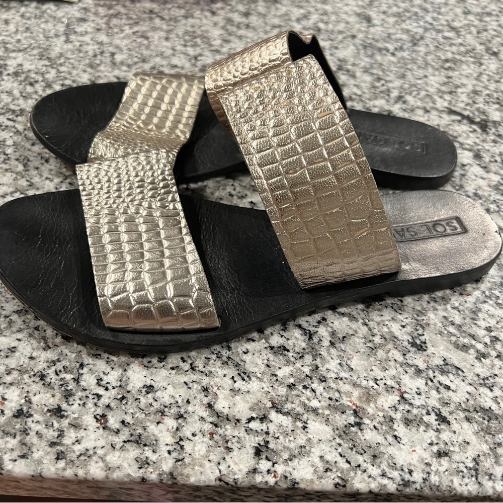 Sol Sana Gold leather Sandal